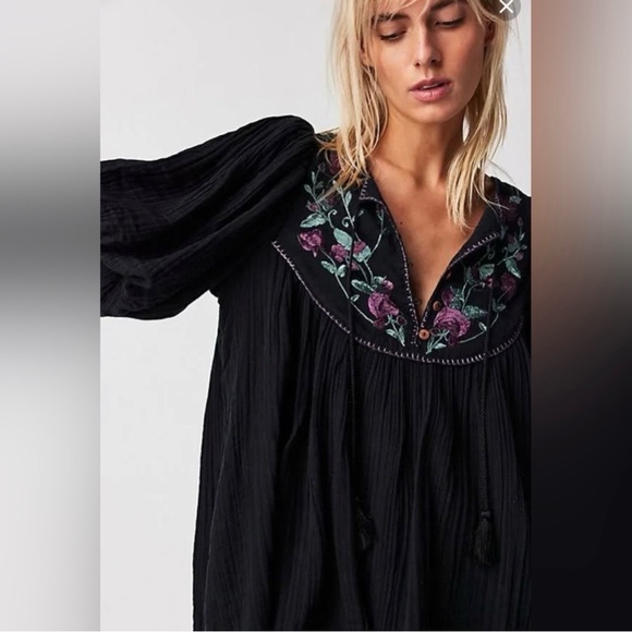 NWOT Free People Rosa Linda Embroidered Tunic/Mini dress - Picture 3 of 8